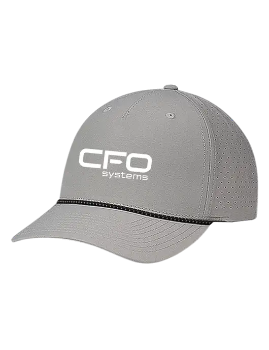 Richardson Laser Perf Performance Light Grey/Black-Grey Rope Cap w/CFO Systems Logo