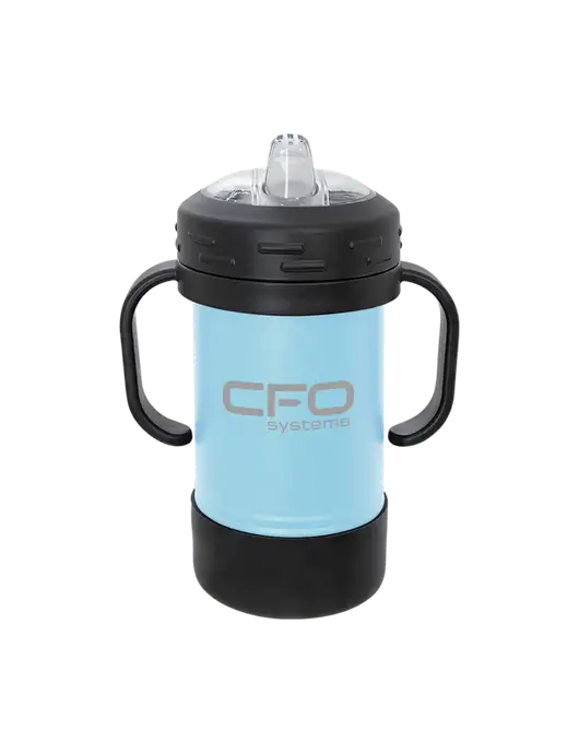 Polar Camel 10 oz Powder Coated Light Blue Sippy Cup w/CFO Systems Logo