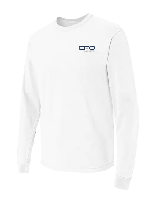 Comfort Colors Garment-Dyed White Heavyweight Long Sleeve T-Shirt w/CFO Systems Logo