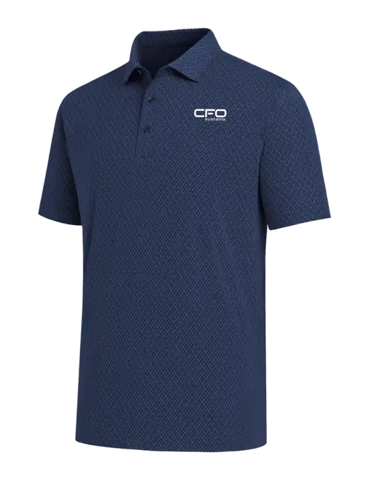 Callaway All-Over Stitched Dark Navy Chev Polo  w/CFO Systems Logo