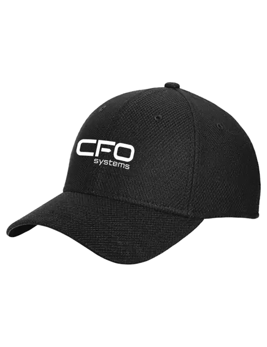 New Era Diamond Era Black Stretch Cap w/CFO Systems Logo