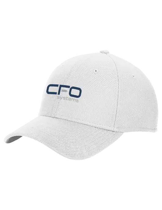 New Era Diamond Era White Stretch Cap w/CFO Systems Logo
