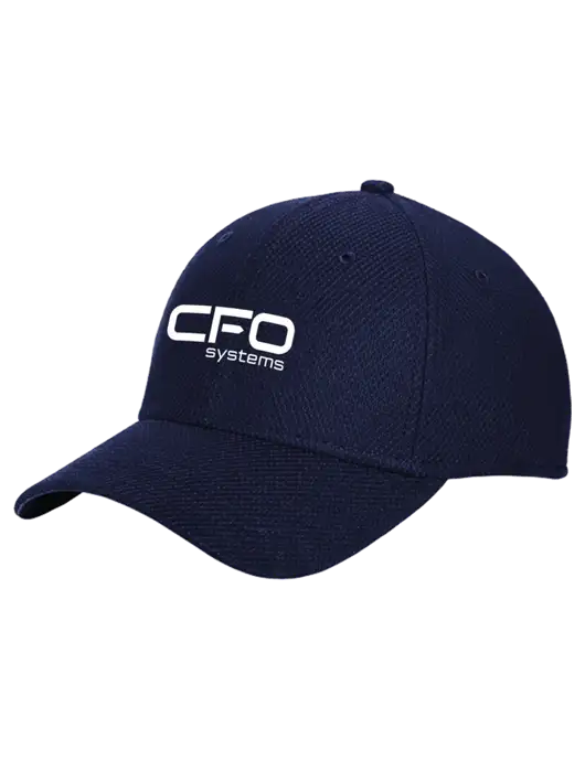 New Era Diamond Era Dark Navy Stretch Cap w/CFO Systems Logo