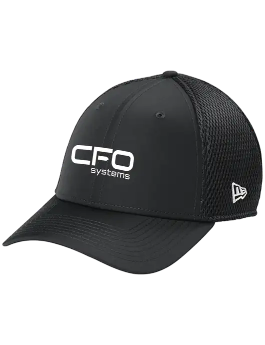 New Era 39THIRTY Performance Stretch Charcoal Grey Mesh Cap w/CFO Systems Logo