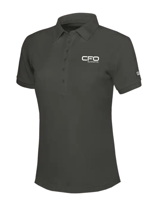 OGIO Womens Dark Grey Jewel Polo w/CFO Systems Logo