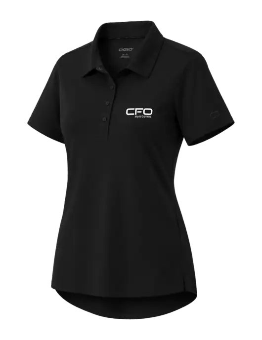 OGIO Womens Envision Black Polo w/CFO Systems Logo