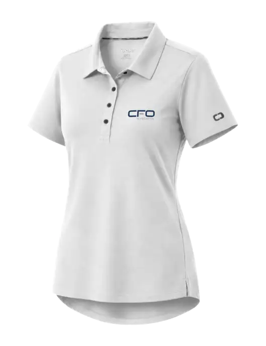 OGIO Womens Envision White Polo w/CFO Systems Logo