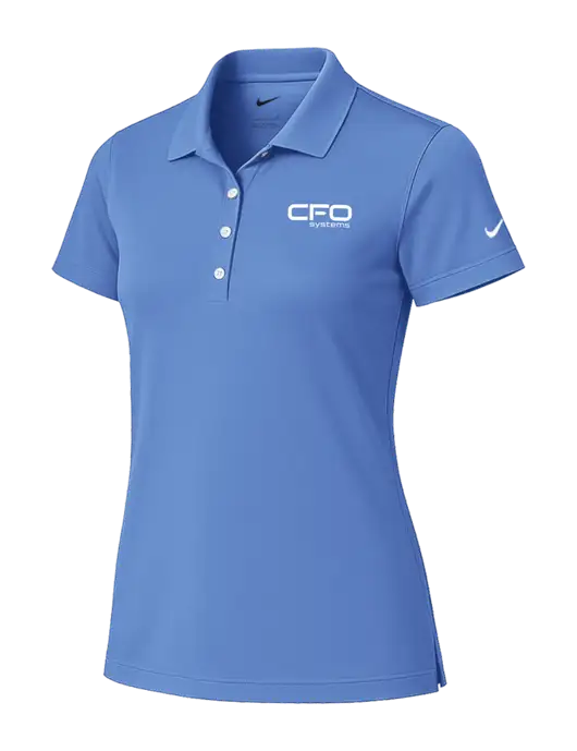 Nike Womens Light Blue Tech Basic Dri-FIT Polo
 w/CFO Systems Logo