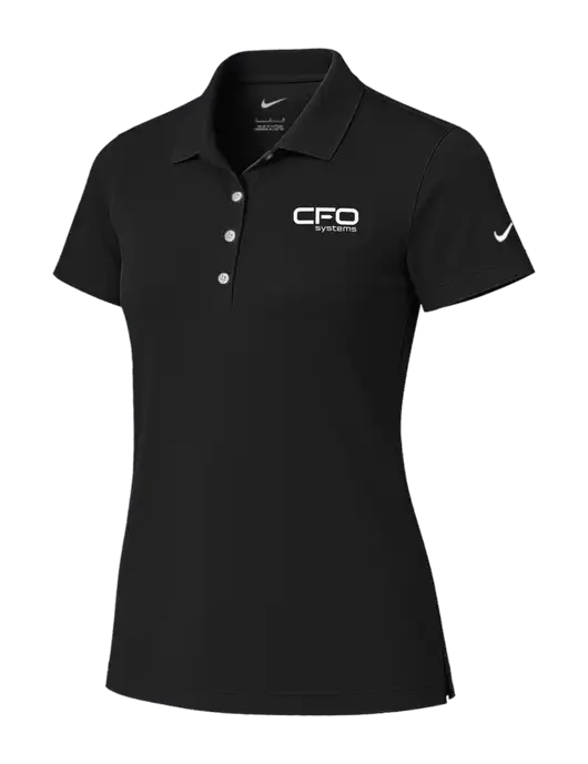 Nike Womens Black Tech Basic Dri-FIT Polo
 w/CFO Systems Logo