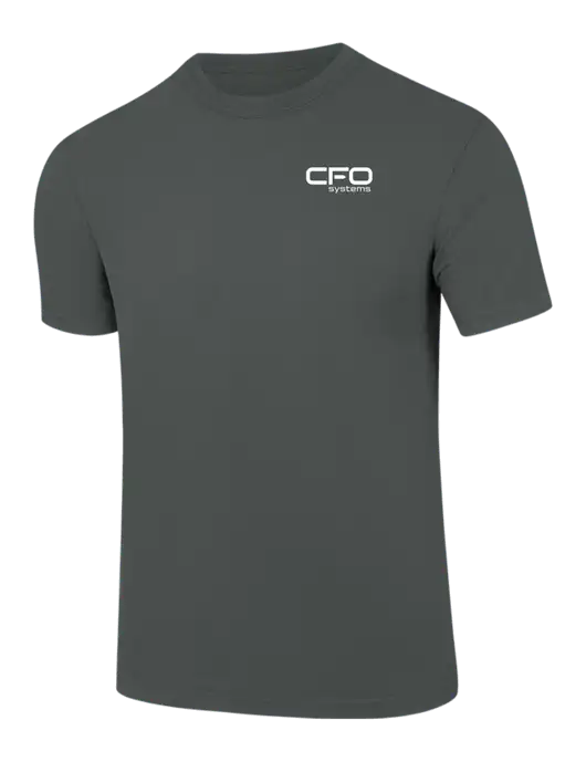 Comfort Colors 6.1 oz Dark Grey Heather Heavyweight Ring Spun T-Shirt w/CFO Systems Logo
