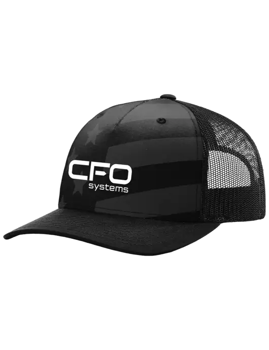 Richardon Five Panel Stars and Stripes Trucker Cap w/CFO Systems Logo