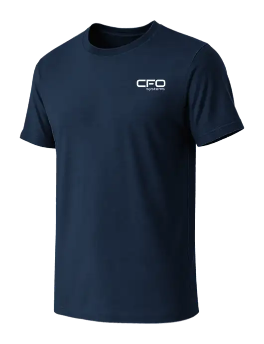 BELLA+CANVAS Navy CVC Short Sleeve Tee w/CFO Systems Logo