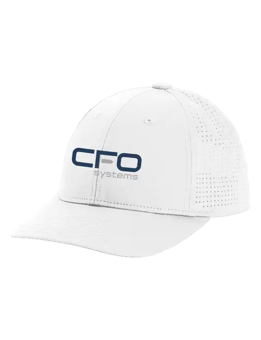 Pro-Cut Structured Snapback with Pinhole Mesh White Cap w/CFO Systems Logo