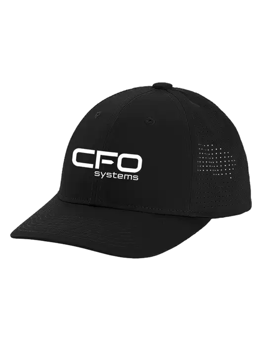 Pro-Cut Structured Snapback with Pinhole Mesh Black Cap w/CFO Systems Logo