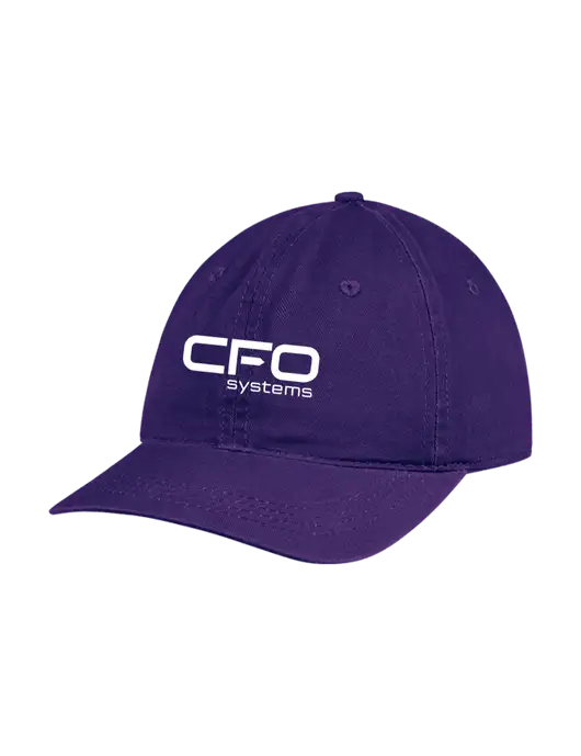 Garment Washed Unstructured Twill Purple Cap w/CFO Systems Logo