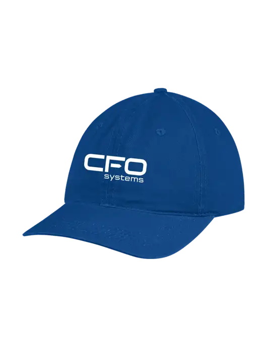 Garment Washed Unstructured Twill Royal Cap w/CFO Systems Logo