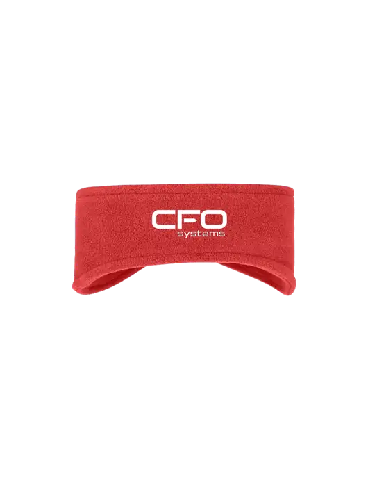 Red Stretch Fleece Headband w/CFO Systems Logo
