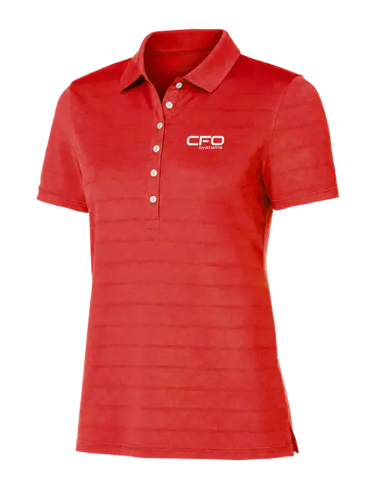 Callaway Womens Red Ventilated Polo w/CFO Systems Logo