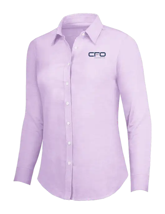 Soft Purple Womens SuperPro Oxford Shirt w/CFO Systems Logo