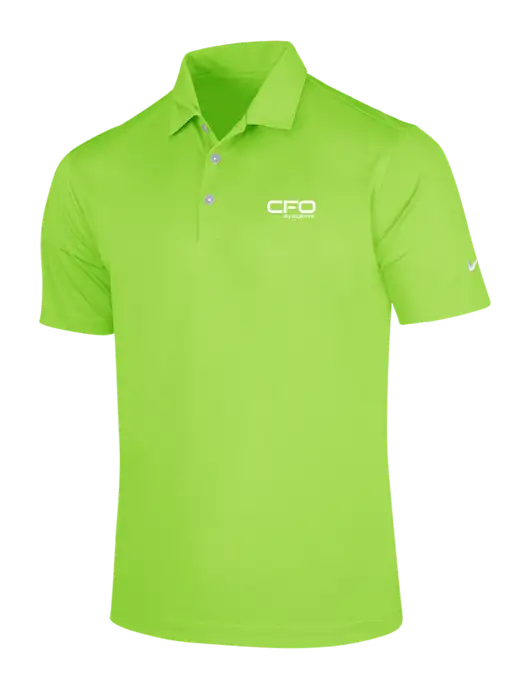 NIKE Light Kelly Green Dri-Fit Vertical Mesh Polo w/CFO Systems Logo