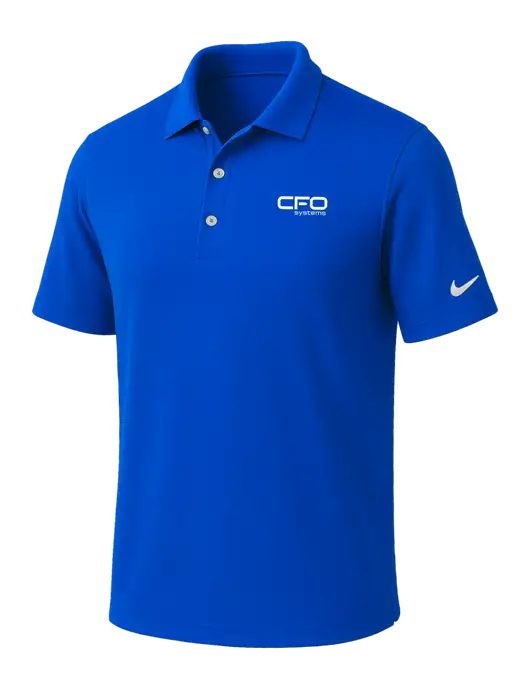 NIKE Royal Dri-Fit Micro Pique Polo w/CFO Systems Logo