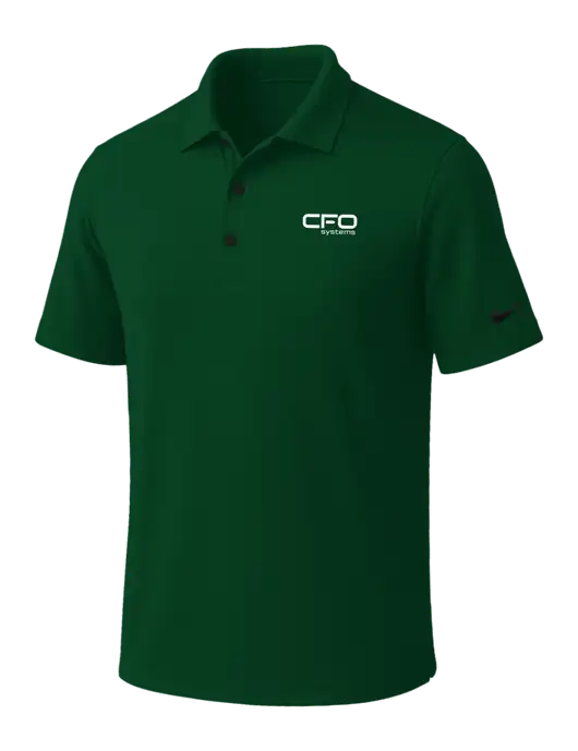 NIKE Dark Green Dri-Fit Micro Pique Polo w/CFO Systems Logo