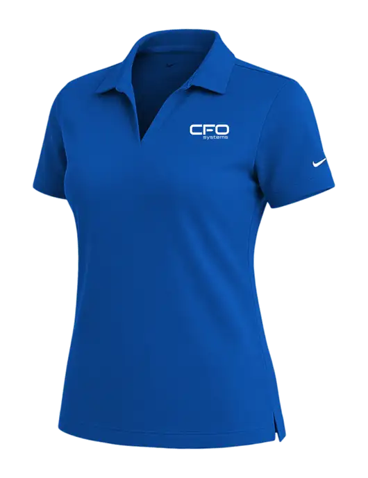 NIKE Royal Womens Dri-Fit Micro Pique Polo w/CFO Systems Logo