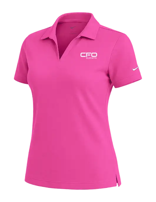 NIKE Fuchsia Womens Dri-Fit Micro Pique Polo w/CFO Systems Logo