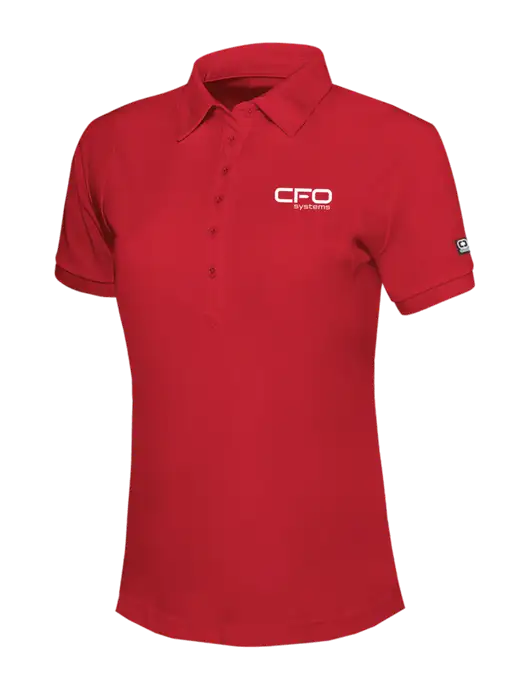 OGIO Womens Red Jewel Polo w/CFO Systems Logo