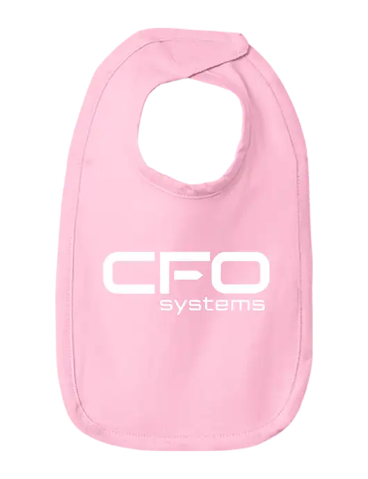 Rabbit Skins Pink Infant Premium Jersey Bib w/CFO Systems Logo