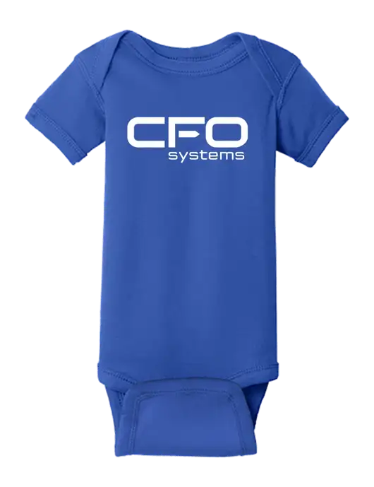 Rabbit Skins Royal Infant Short Sleeve Baby Rib Bodysuit w/CFO Systems Logo