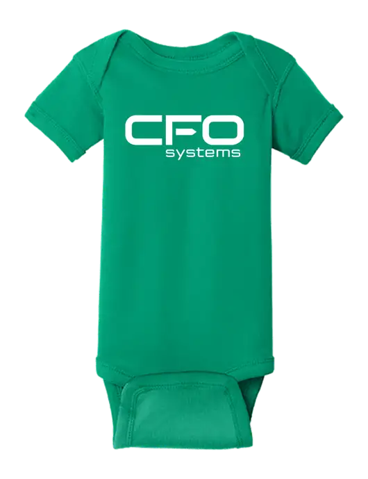 Rabbit Skins Kelly Infant Short Sleeve Baby Rib Bodysuit w/CFO Systems Logo