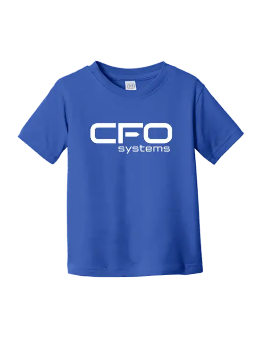 Rabbit Skins Royal Toddler Fine Jersey Tee w/CFO Systems Logo