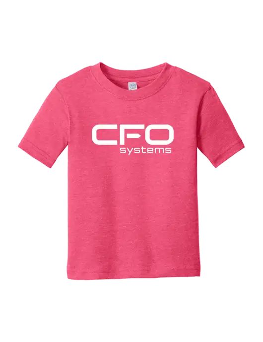 Rabbit Skins Vintage Hot Pink Toddler Fine Jersey Tee w/CFO Systems Logo