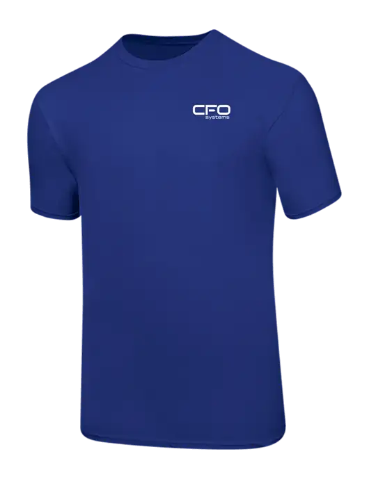 Ring Spun Royal 4.5 oz T-Shirt w/CFO Systems Logo