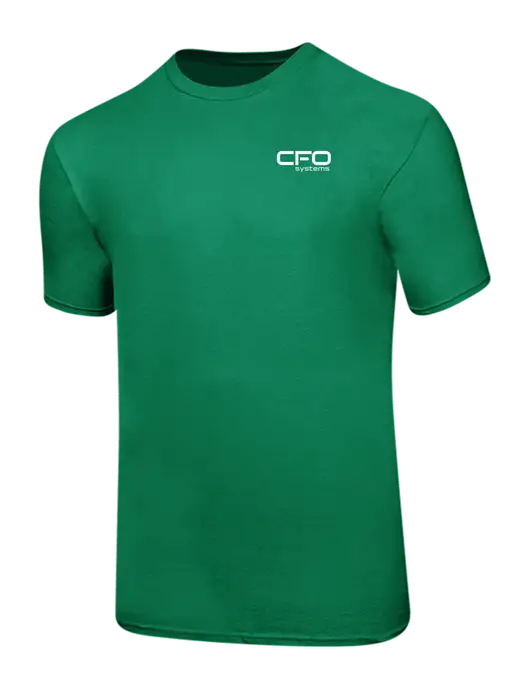 Ring Spun Kelly Green 4.5 oz T-Shirt w/CFO Systems Logo