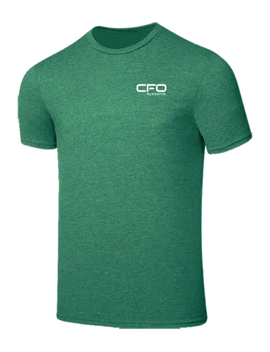 Seriously Soft Heathered Kelly Green T-Shirt w/CFO Systems Logo