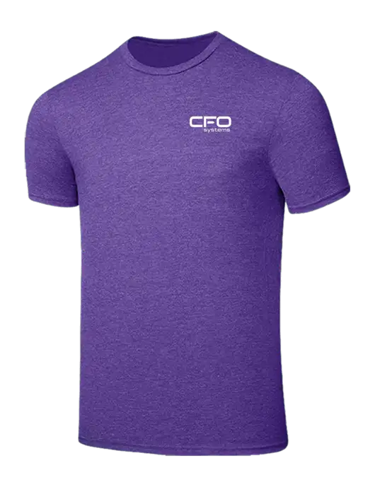 Seriously Soft Heathered Purple T-Shirt w/CFO Systems Logo