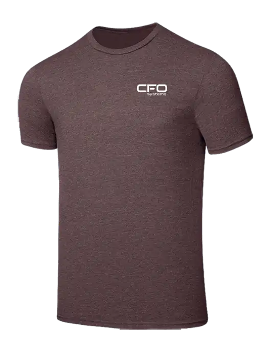 Seriously Soft Heathered Brown T-Shirt w/CFO Systems Logo