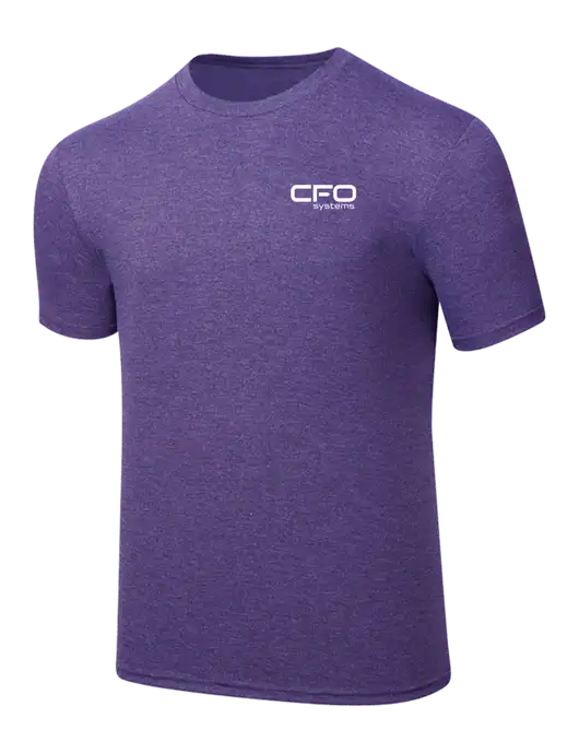 Simply Soft Purple Frost 4.5oz  Poly/Combed Ring Spun Cotton T-Shirt w/CFO Systems Logo