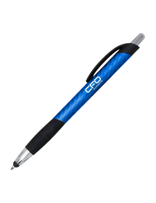 Sunray Blue Stylus Pen - Black Ink w/CFO Systems Logo