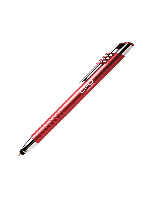 Schirhart Red Stylus Pen - Blue Ink w/CFO Systems Logo