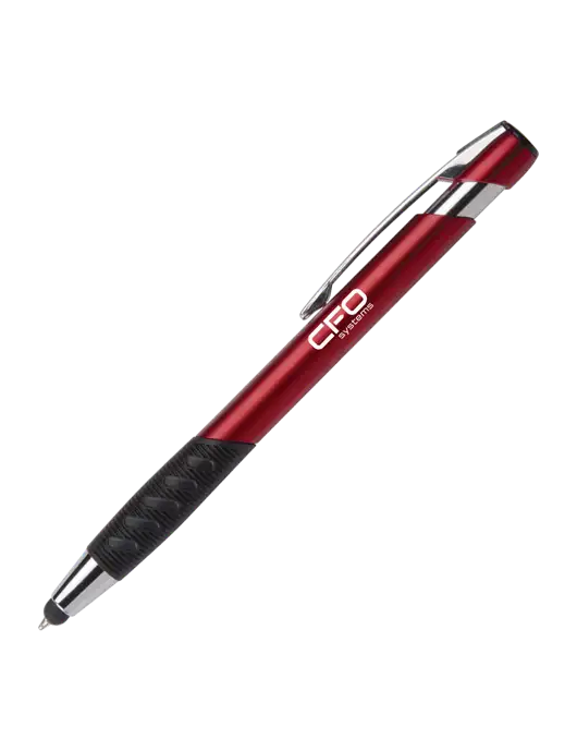 Alize Red Stylus Black Ink Pen w/CFO Systems Logo