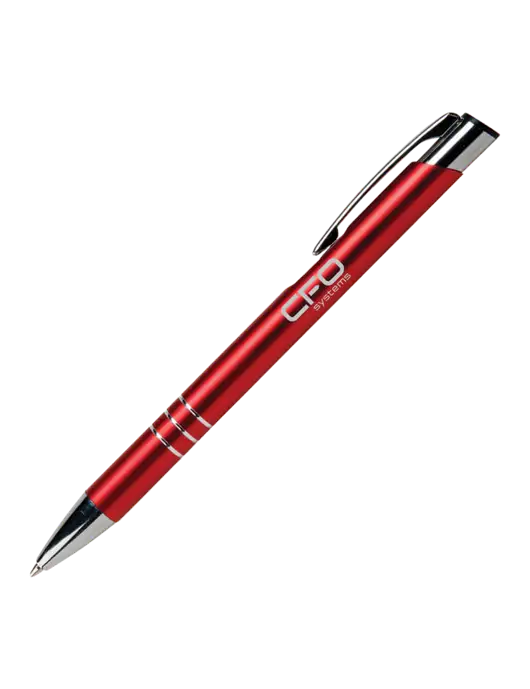 Laurent Red Pen - Black Ink w/CFO Systems Logo