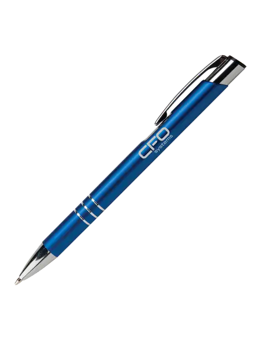 Laurent Blue Pen - Black Ink w/CFO Systems Logo