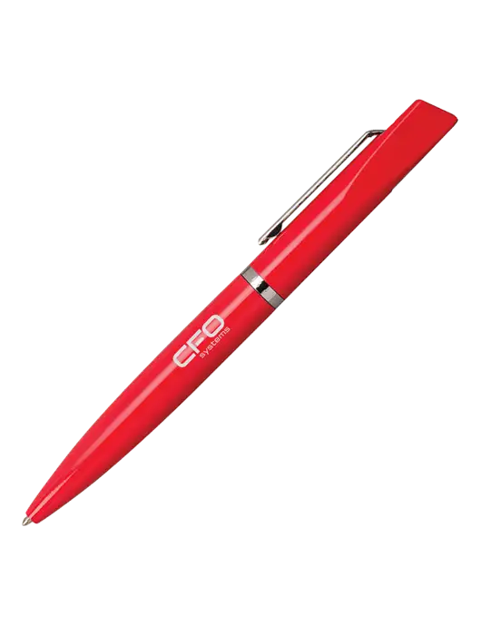 Santos Red Pen - Black Ink w/CFO Systems Logo
