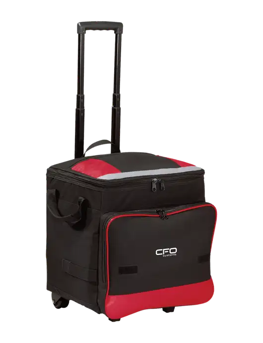 Red Rolling Cooler w/CFO Systems Logo