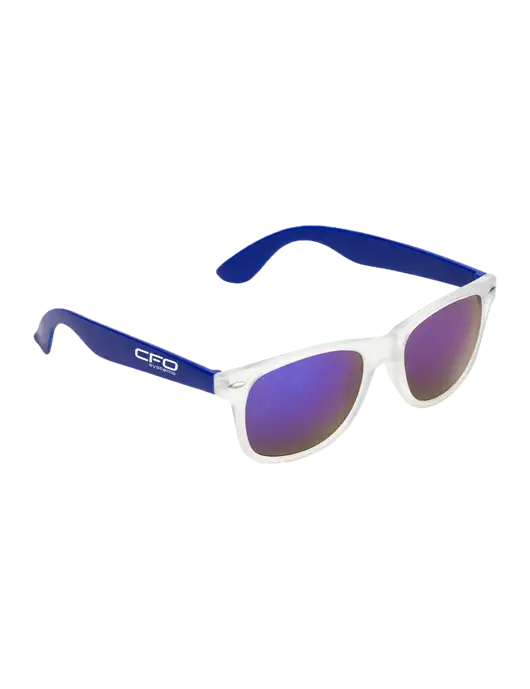 Key West Blue Mirrored Sunglasses w/CFO Systems Logo