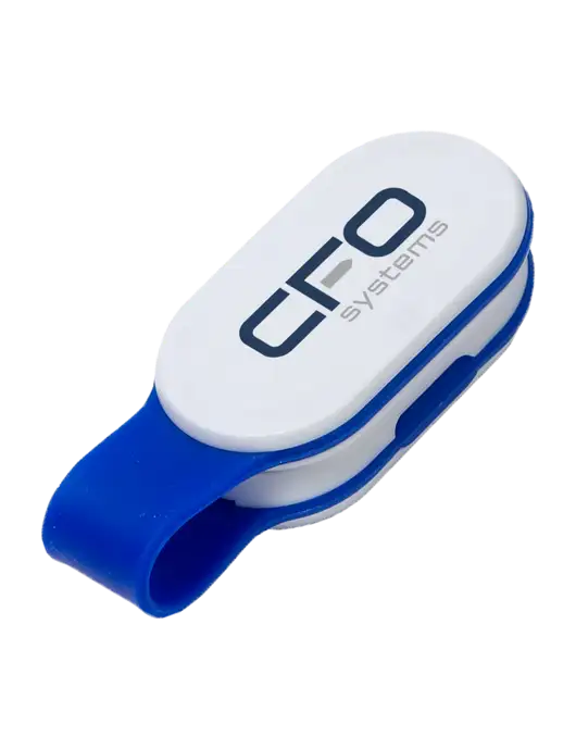 Magna Clip Blue Personal Safety Light w/CFO Systems Logo