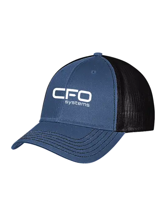 Dark Royal/Black Mesh Trucker Cap Snap Back w/CFO Systems Logo